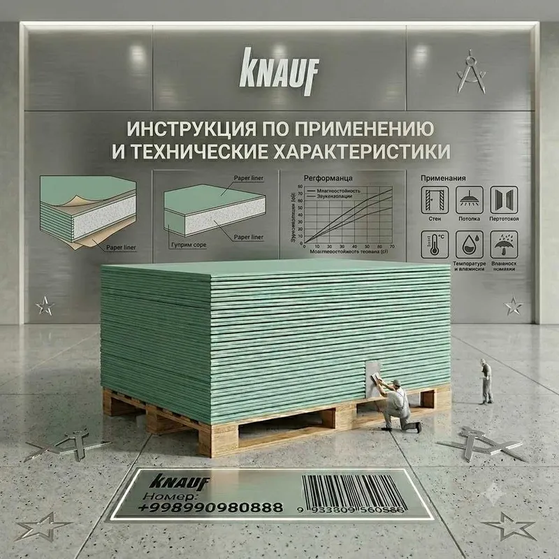 Гипсокартон Knauf (Кнауф) — это высококачественный отделочный материал Гипсокартон Knauf (Кнауф) — это высококачественный отделочный материал