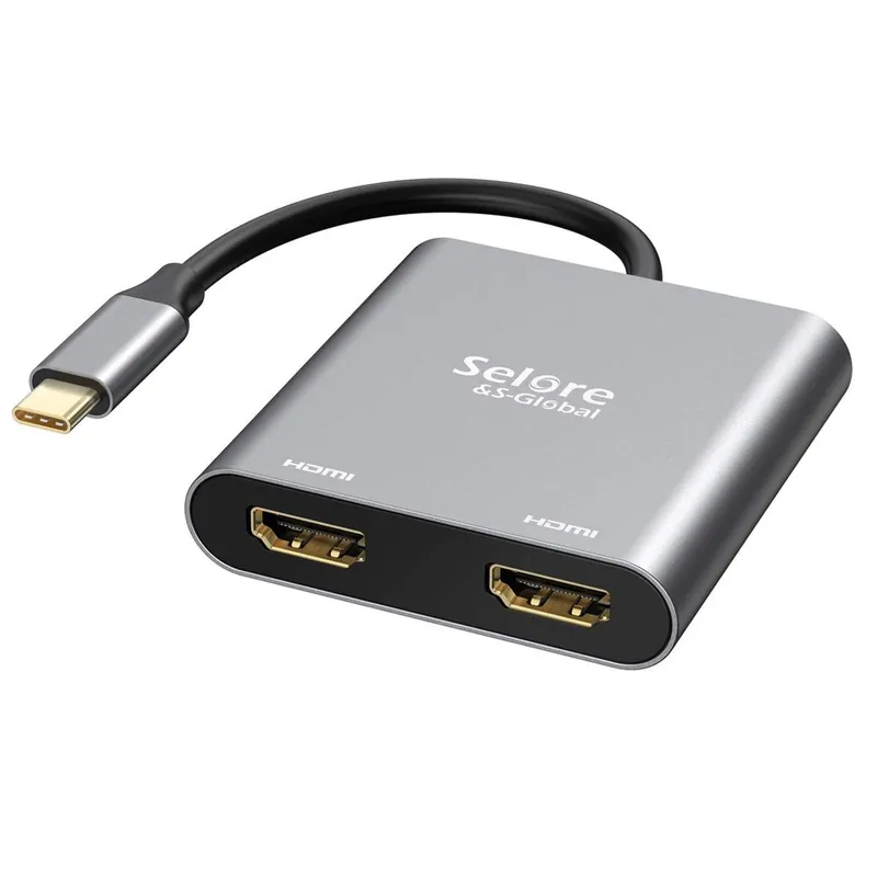 Концентратор Переходник type c to hdmi/vga/lan gigabit,aux,card reader — фото 1