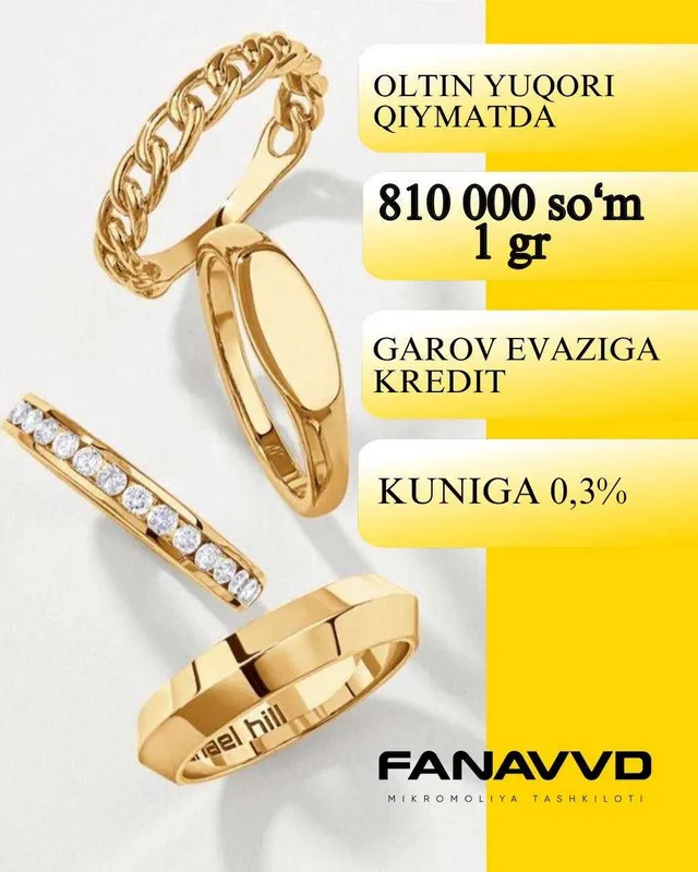 Kredit garov evaziga tilla