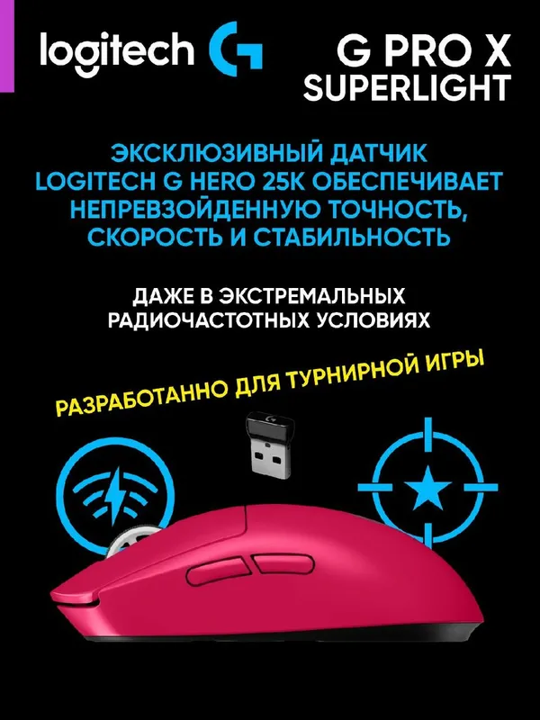 Игровая мышь Logitech G PRO X SUPERLIGHT — фото 1