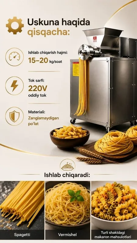 Makaron biznesi. Makaron uskunasi. Makaron ishlab chqarish — фото 2