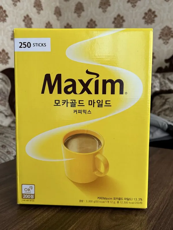 Корейский кофе 3 в 1 Maxim Mocha gold mild 250 стиков — фото 1