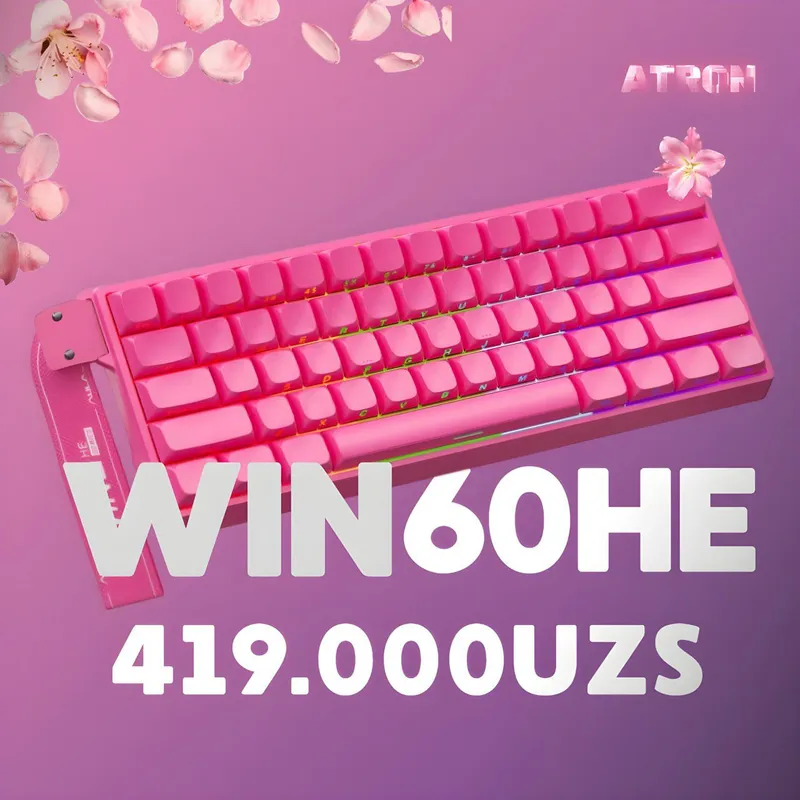 AULA WIN60HE Full Pink magnitli klaviatura