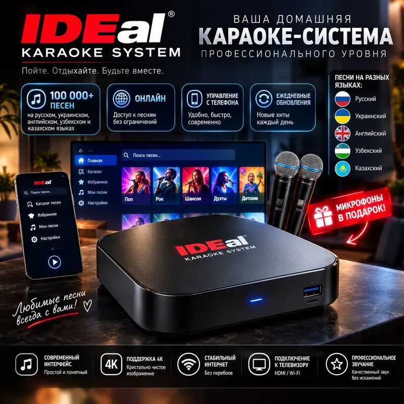 Караоке система IDEaI - 100.000+ песен Караоке система IDEaI - 100.000+ песен