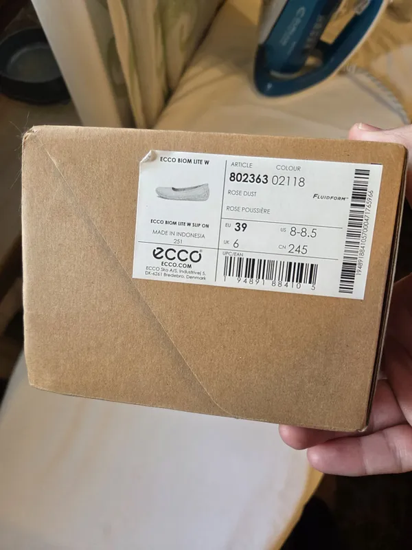 Балетка лофер мокассин Ecco Biom (нубук, кожа) оригинал — фото 7