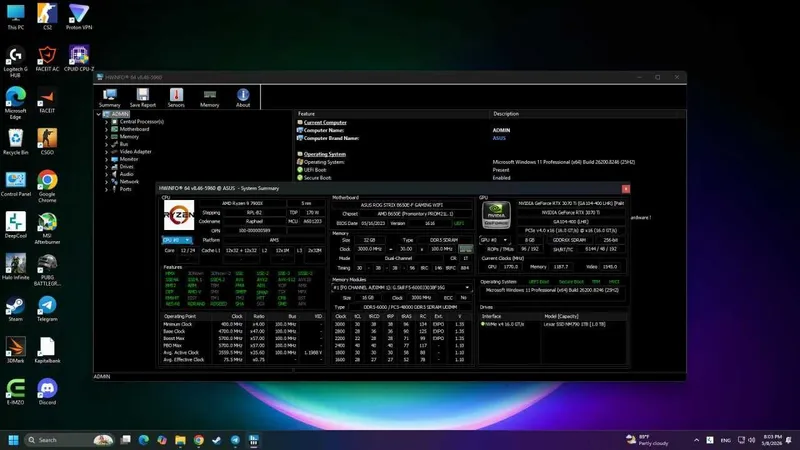 To'liq gaming pc - Полный игровой ПК-7900x-3070ti - стол и кресло 8 To'liq gaming pc - Полный игровой ПК-7900x-3070ti - стол и кресло 8