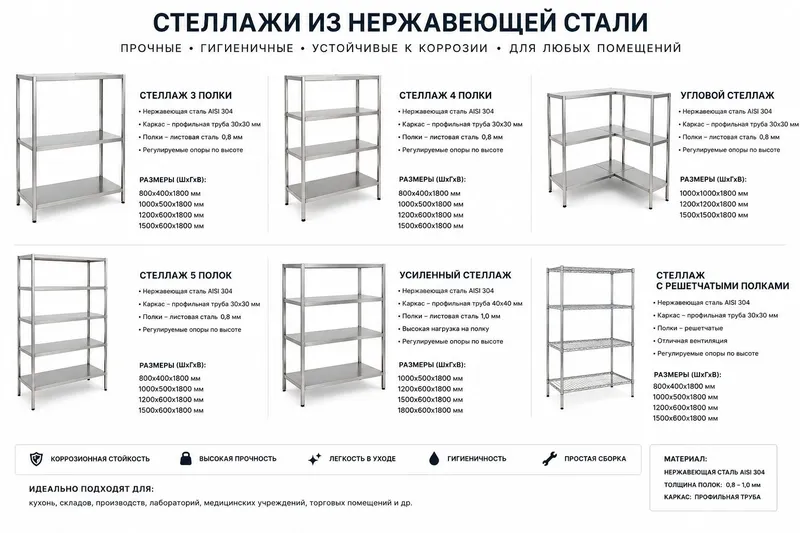 Столы, мойки, стеллажи и всё необходимое оборудование из нержавейки дл — фото 3