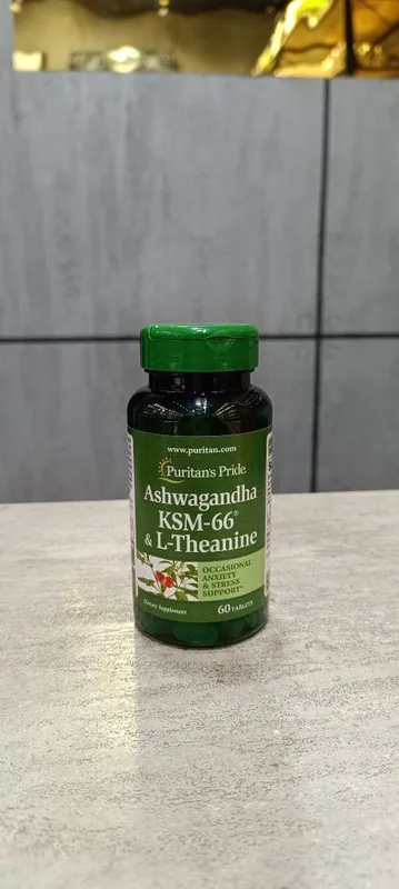 Puritan's pride ashwagandha ksm 66 & l-theanine 60 tablets Puritan's pride ashwagandha ksm 66 & l-theanine 60 tablets