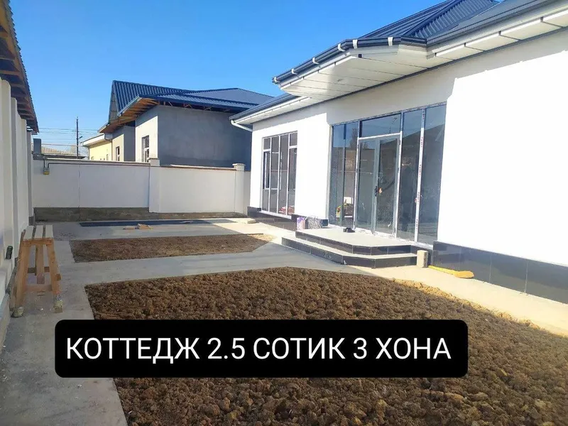 Янги Коттедж 2.5 сотик 3 хона +Холл Под ключ уй Кибрай рн — фото 2