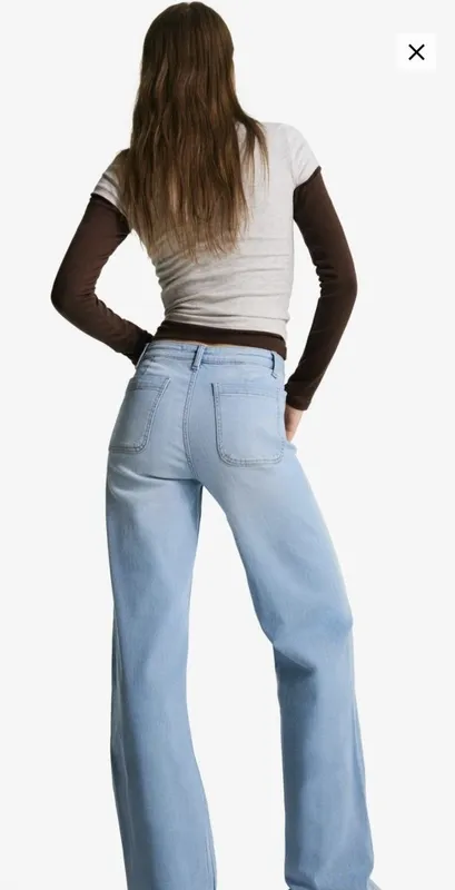 Джинсы голубые BERSHKA 4