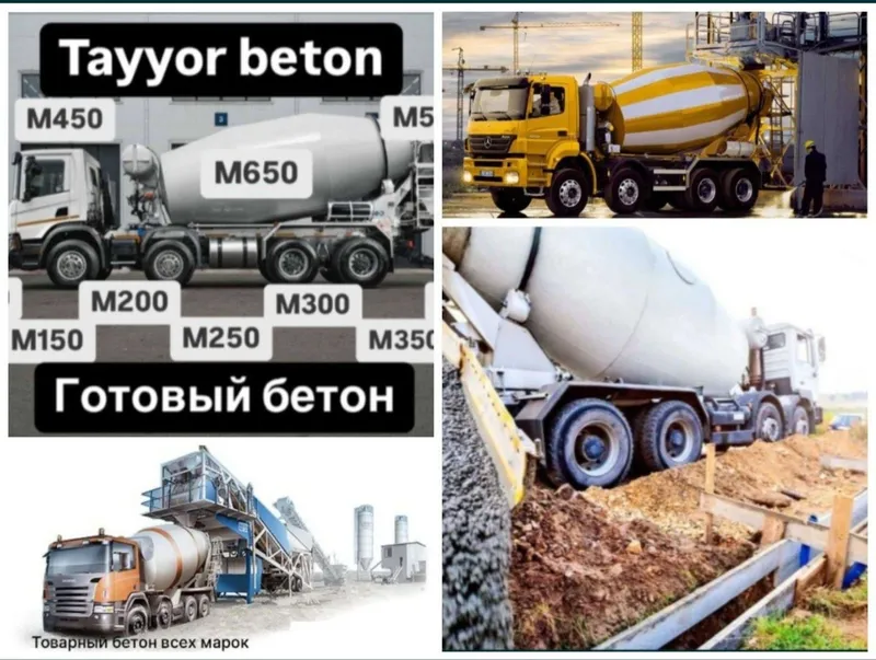 Бетонтайор,Товарный бетон,Таййор бетон,Готовый бетон, tayyor beton. 1