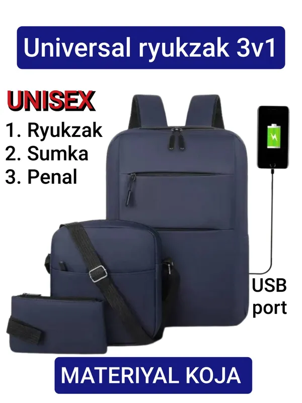 Universal ryukzak to‘plami 3v1 maktab, universitet 5 Universal ryukzak to‘plami 3v1 maktab, universitet 5