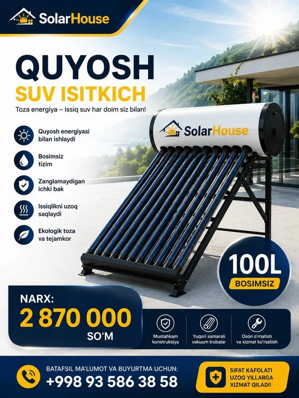 quyosh suv isitkich 100L
