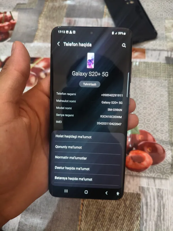 samsung s20+5g pubg uchun smartfon telefon 3