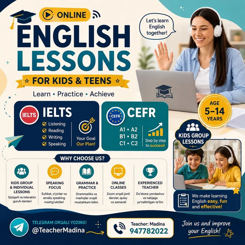 Kids group and Cefr, IELTS cources — фото 1