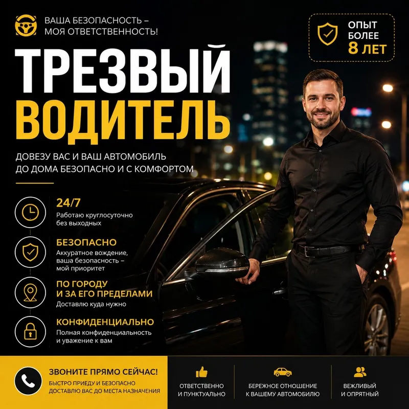 Трезвый водитель - перегон хизмати Трезвый водитель - перегон хизмати