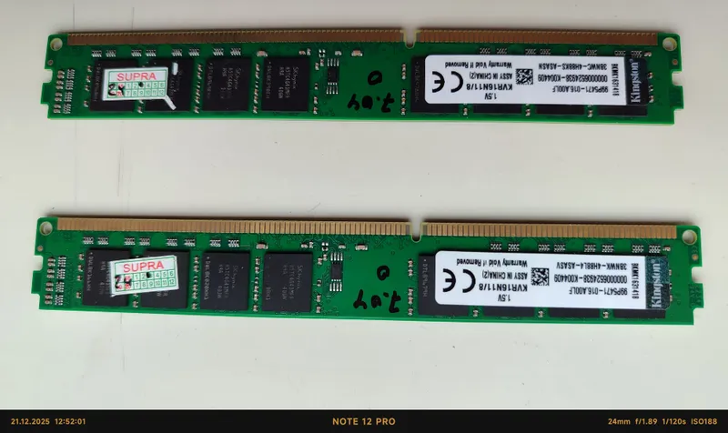 DDR3 tezkor xotira 8+8=16 DDR3 tezkor xotira 8+8=16