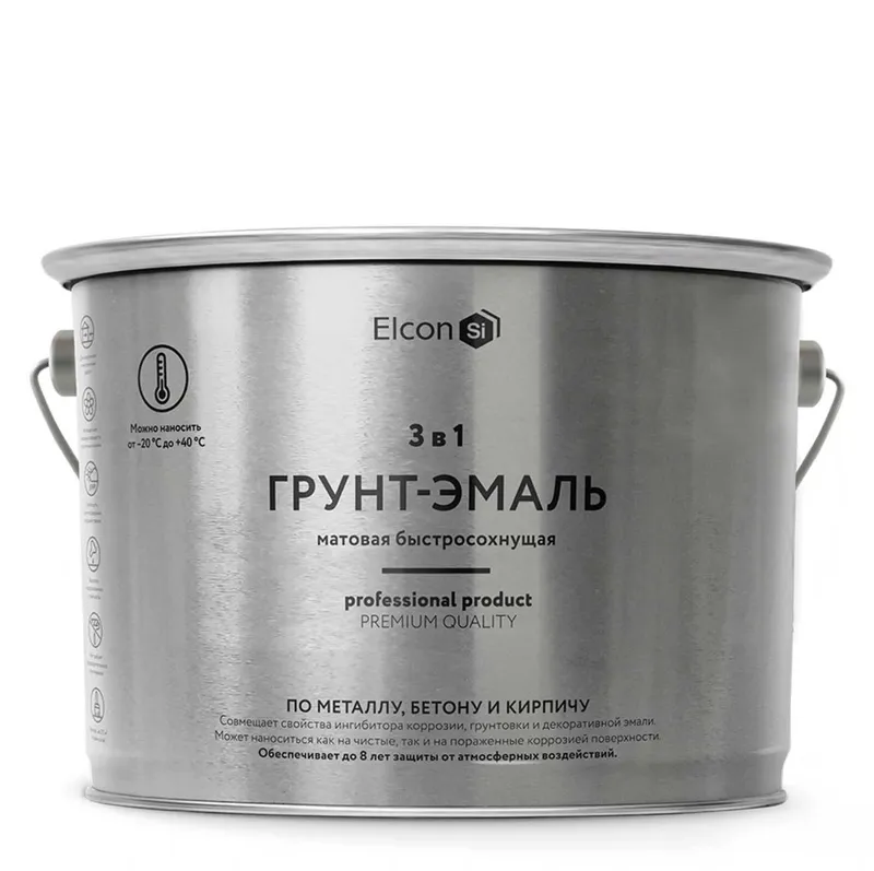 Грунт-эмаль по ржавчине Elcon 3 в 1
