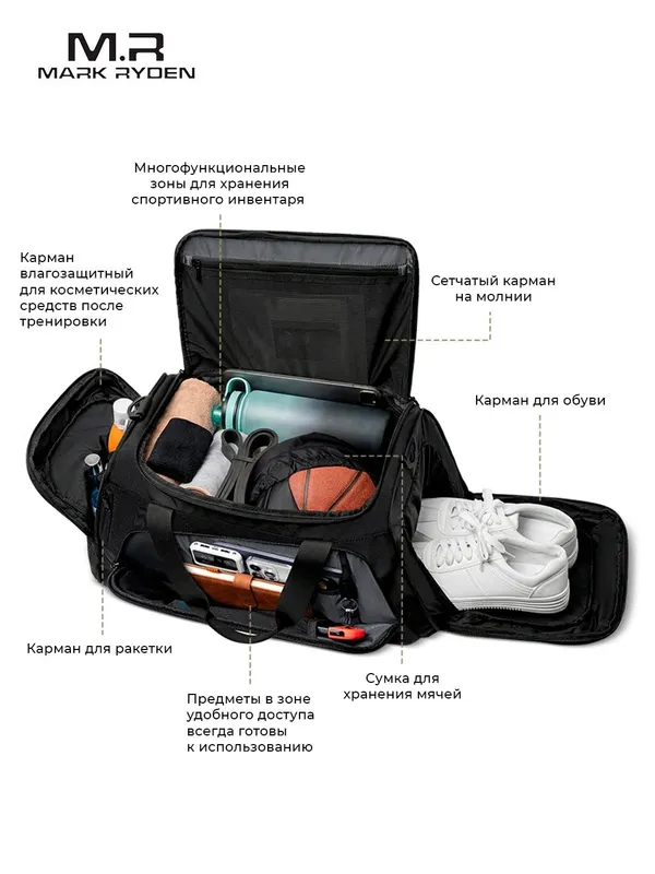 Спортивный сумка Mark Ryden для SPORT и TRAVEL 1 Спортивный сумка Mark Ryden для SPORT и TRAVEL 1