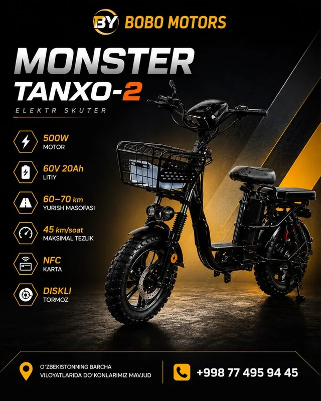 MONSTER TANXO-2 —Bobo Motors Skuter 1 MONSTER TANXO-2 —Bobo Motors Skuter 1