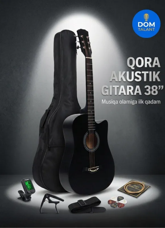Akustik gitara sotiladi toʻplami bor — фото 1