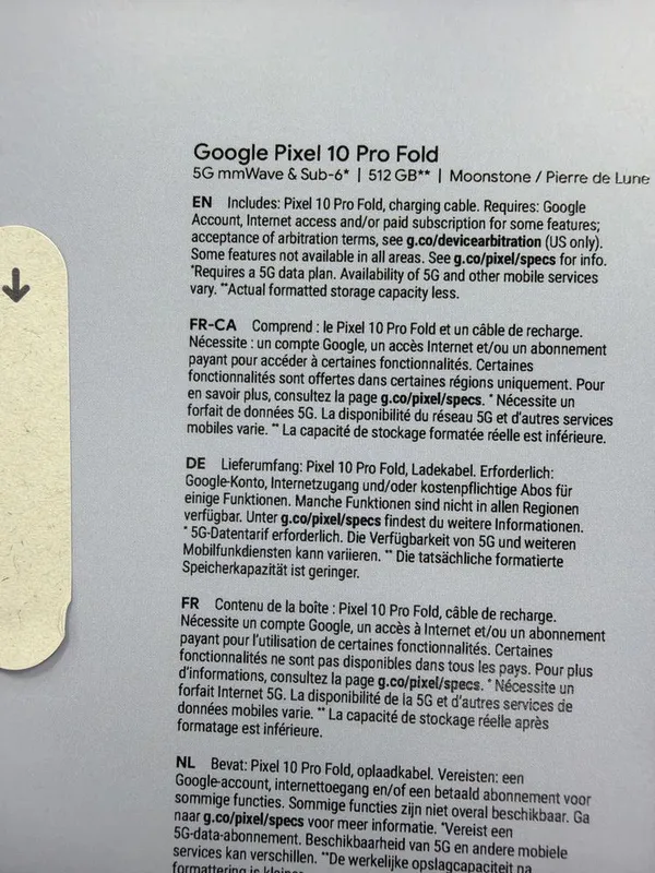 Google Pixel 10 Pro Fold 512 — фото 1