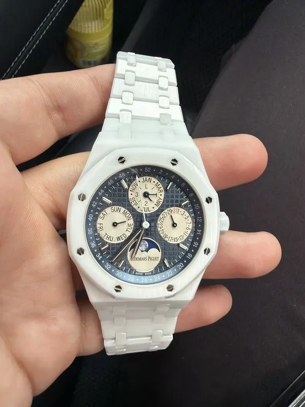 Qoʻl soati Audemars Piguet Royal OAK White Ceramic 7 Qoʻl soati Audemars Piguet Royal OAK White Ceramic 7