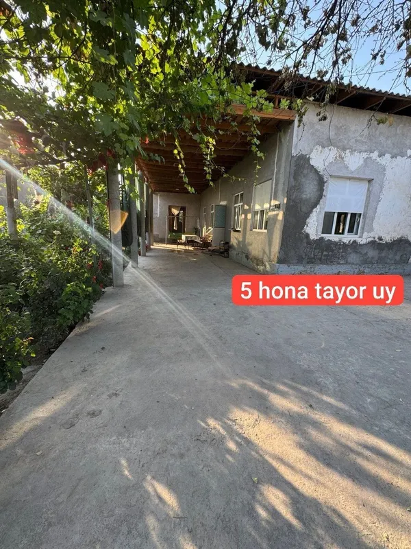 9 sotixlik 5 xona tayor uy va 4 xona bitmagan uy Gaz svet ichimlik suv — фото 3