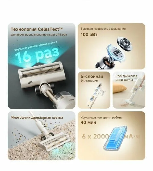 Вертикальный пылесос Dreame Cordless Vacuum Cleaner R10S Essential 2 Вертикальный пылесос Dreame Cordless Vacuum Cleaner R10S Essential 2
