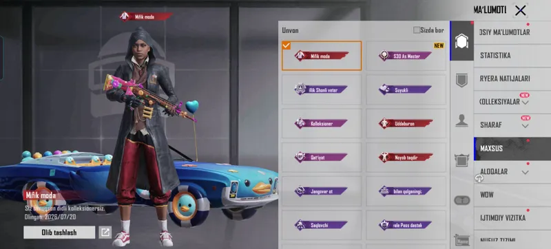 pubg akk sotiladi narx 350 ming 73 level 53 koleks 3 pubg akk sotiladi narx 350 ming 73 level 53 koleks 3