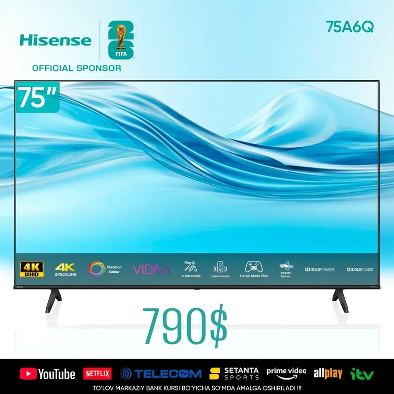 Hisense 75A6Q televizori
