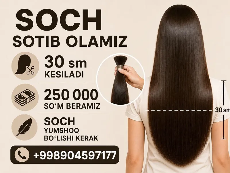 Kesilgan soch olamiz Kesilgan soch olamiz