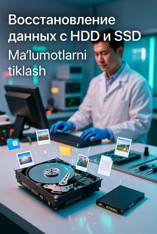 Восстановление данных с HDD и SSD в Ташкенте!