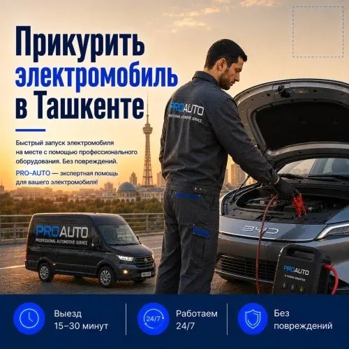 Прикурить электромобиль в Ташкенте 1