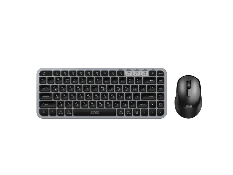 Беспроводная Клавиатура + Мышка 2E MK430 Gray/Black — фото 1