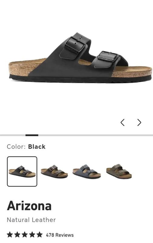 Birkenstock Arizona, натуральная кожа, 39 2 Birkenstock Arizona, натуральная кожа, 39 2