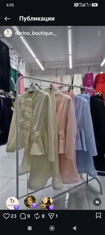 Ayollar kiyimlari Darina butik. Turkiya, Xitoy, Oʻzbekiston mahsulotla 3 Ayollar kiyimlari Darina butik. Turkiya, Xitoy, Oʻzbekiston mahsulotla 3