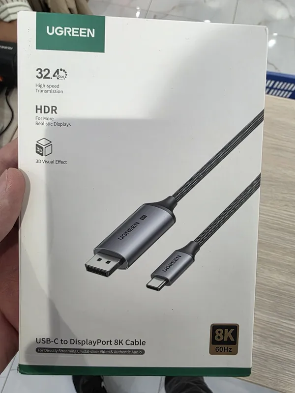 UGREEN Type-C To DisplayPort 2.1/2.0/1.4 Кабель Type-C выход DP 5 UGREEN Type-C To DisplayPort 2.1/2.0/1.4 Кабель Type-C выход DP 5