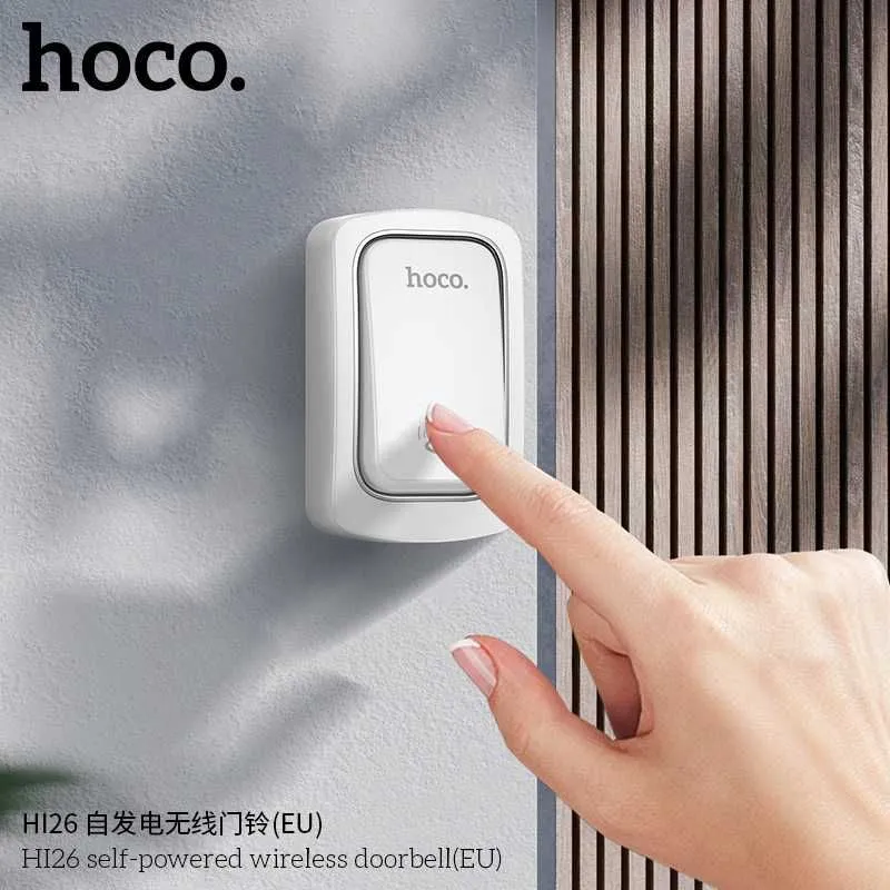 Hoco HI26 Самогенерирующий беспроводной дверной звонок (евростандарт)