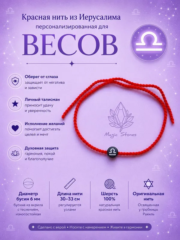 Красные нити со знаками Зодиака 8