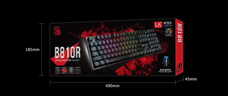 Игровая клавиатура Bloody B810R с RGB-подсветкой — фото 4 Игровая клавиатура Bloody B810R с RGB-подсветкой — фото 4
