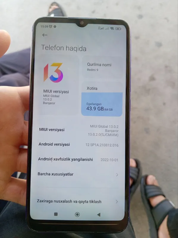 Redmi 9 Xolati ishlashi yaxshi 10/8 3 Redmi 9 Xolati ishlashi yaxshi 10/8 3