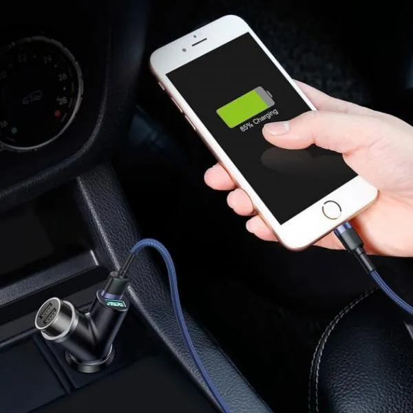 Авто ЗУ Baseus Y type с разветвителем 2xUSB 4 Авто ЗУ Baseus Y type с разветвителем 2xUSB 4