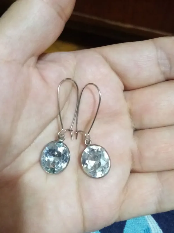 Серьги с горным хрусталем в серебре 3