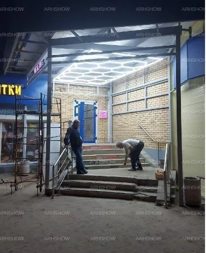 Монтаж LED освещения соты в любых помещениях — фото 5