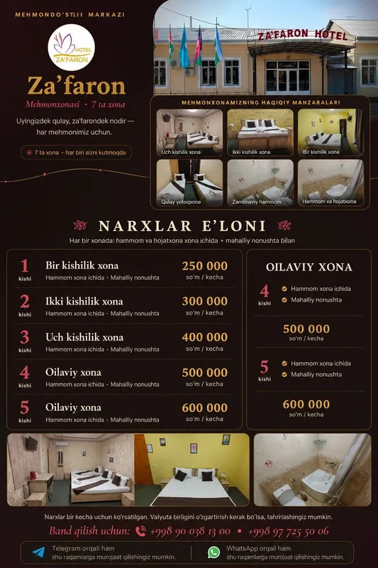 Mehmonxona, Zafaron hotel 1 Mehmonxona, Zafaron hotel 1