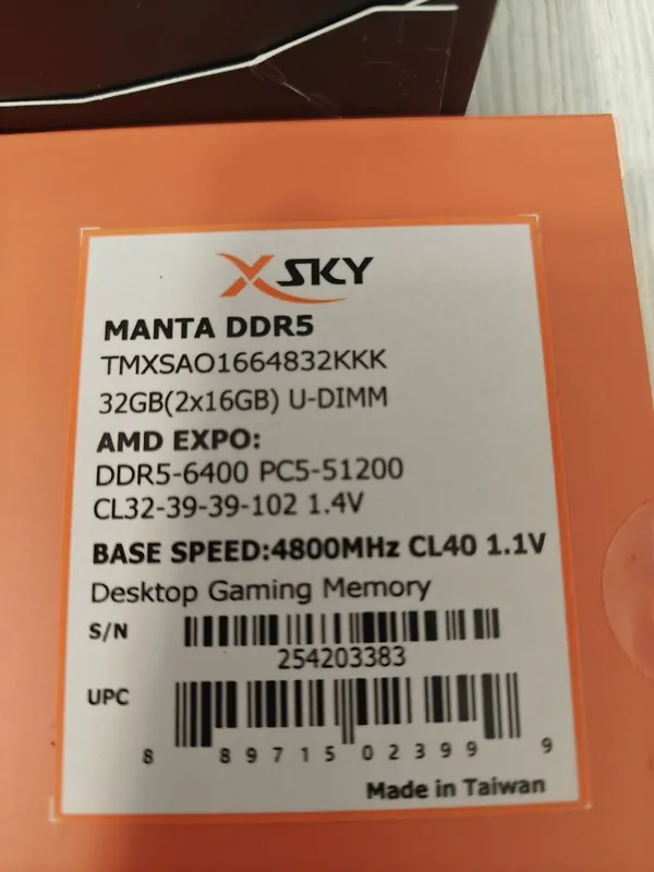 Ryzen 9850x3d + V-Color X Sky Manta 32gb DDR5 — фото 3