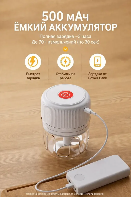 Mini maydalagich Miniso (Chopper 300 ml) 4