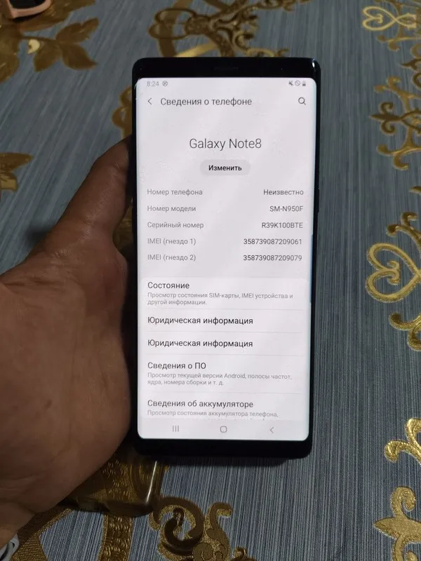 Samsung Note 8 xotrasi 6.64gb KH/A 2ta sim qilingan — фото 4