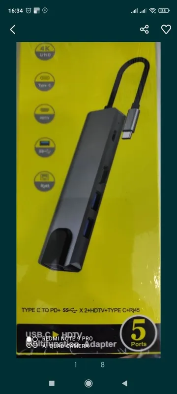 Переходник, Type c hdmi , usb ,lan , pd ( 5 in 1 ) !Macbook,samsung s — фото 5